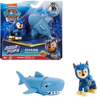 0778988446768 - Paw Patrol Aqua Pups - Hero Pups-Set mit Chase-Welpenfigur und Hai-Figur Spielfigur