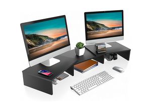 0781454376773 - Fitueyes - Dual Monitorstnder Bildschirmstnder aus Holz f¨¹r Computer tv Laptop Monitor Stand Swivel Lnge Justierbar 925-108x235x102 cm Schwarz