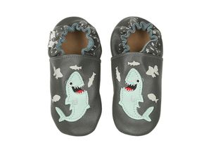 0782248846175 - - Krabbelschuhe HUNGRY SHARK in dunkelgrau Gr18 19