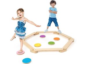 0783501230830 - Küste 12 tlg Balancierbalken mit 6 Balanciersteinen frei kombiniert mit Holz für Kinder