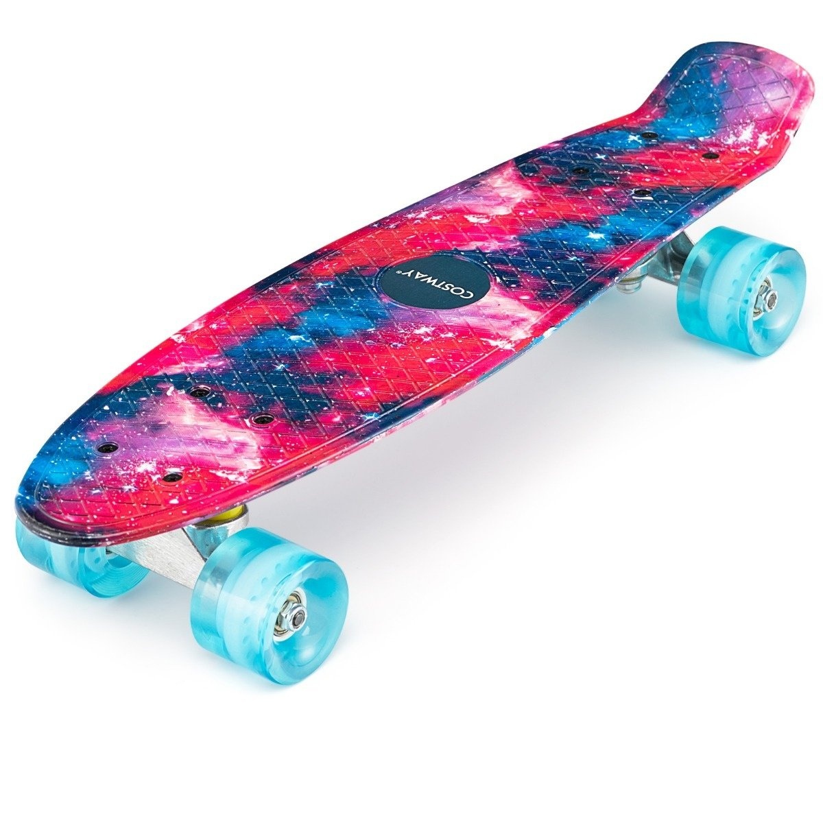 0783501230946 - Cruiser Skateboard 56 cm lang Mini-Skateboard mit PU-Rädern rosa