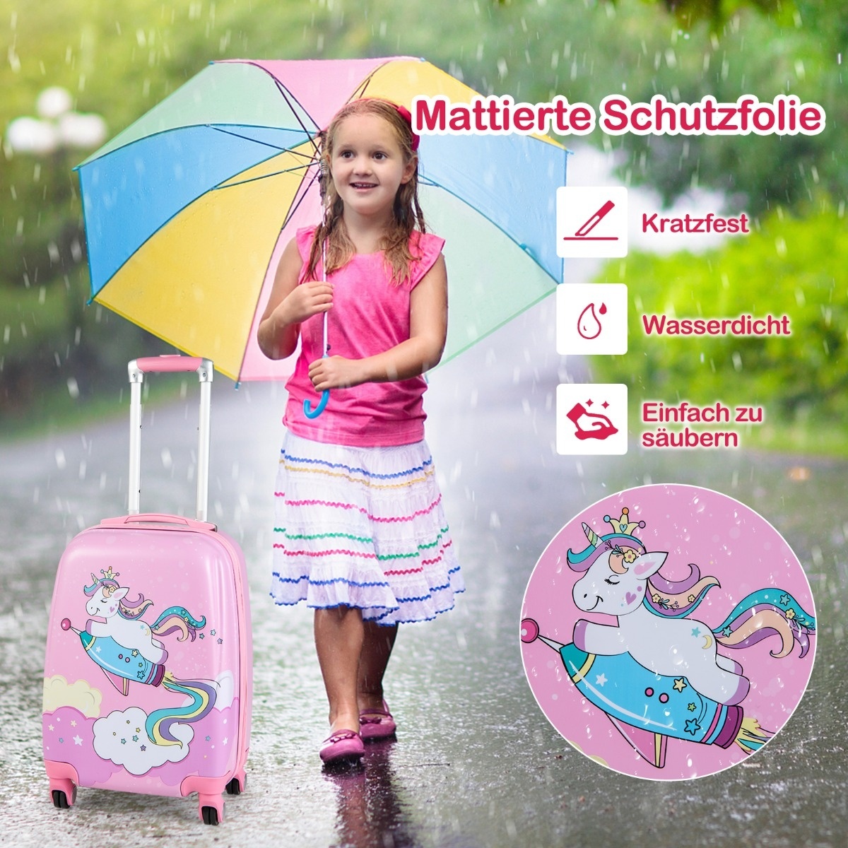 0783501232834 - Childrens Case 2-teiliges Kinder-Handgepäck- und Rucksack-Set rosa