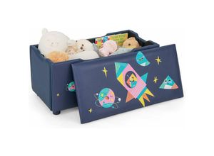 0783501243397 - Aufbewahrungsbox Spielzeugkiste mit Abnehmbarem Deckel 75 x 36 x 38 cm mdf pvc Verstellbare Füße Schönes Aussehen Sitzhocker für Wohnzimmer