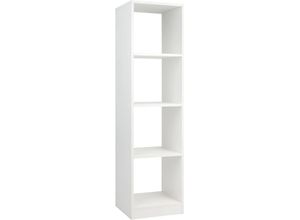 0783501268833 - Regal mit 4 Fächern Bücherregal Holz 38 x 142 x 33 cm