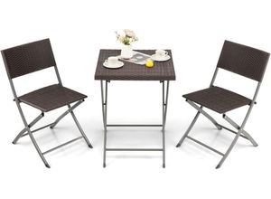 0783501270300 - Bistrotisch mit 2 Stühlen klappbarer Balkonset