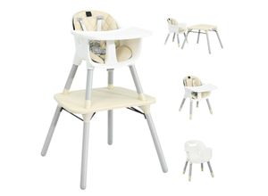 0783501296126 - 4 in 1 babyshigh stoel Converteerbare babystoel 59 x 62 x 93 cm Beige