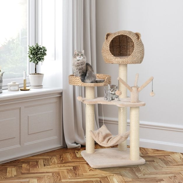 0783501297277 - Kratzbaum - Kratzbaum - Katzenkorb - 121cm hoch