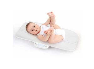 0783501343851 - Costway - Babywaage Digtal multifunktionale Kinderwaage bis 30kg Tragkraft Säuglingswaage Stillwaage Tierwagge mit 4 Messmodi gebogene Oberfläche