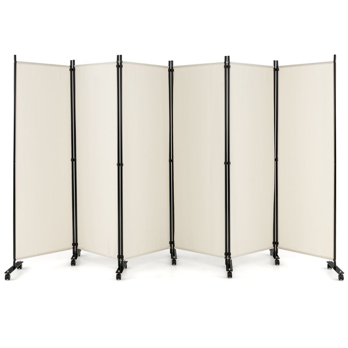 0783501364474 - Costway Faltwand auf Rädern - faltbar - 335 x 172 cm - Beige