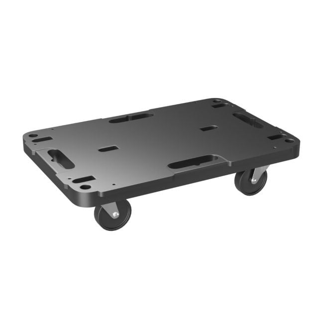 0783501364962 - Roller Trolley mit koppelbarem Randdesign Tragfähigkeit 543 kg Möbelwagen mit 4 glatten Rädern 58 x 385 x 12 cm Schwarz