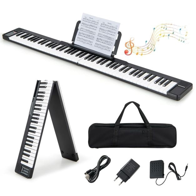 0783501365709 - Faltbares Digitalpiano mit 88 Tasten und Bluetooth-MIDI-Funktion Tragbares elektronisches Keyboard mit Sustain-Pedal für Einsteiger