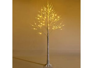 0783501369714 - Costway - 120 150 180cm led Lichterbaum Birkenbaum mit warmweißen LED-Leuchten künstlicher Weihnachtsbaum Tannenbaum Christbaum Kunstbaum