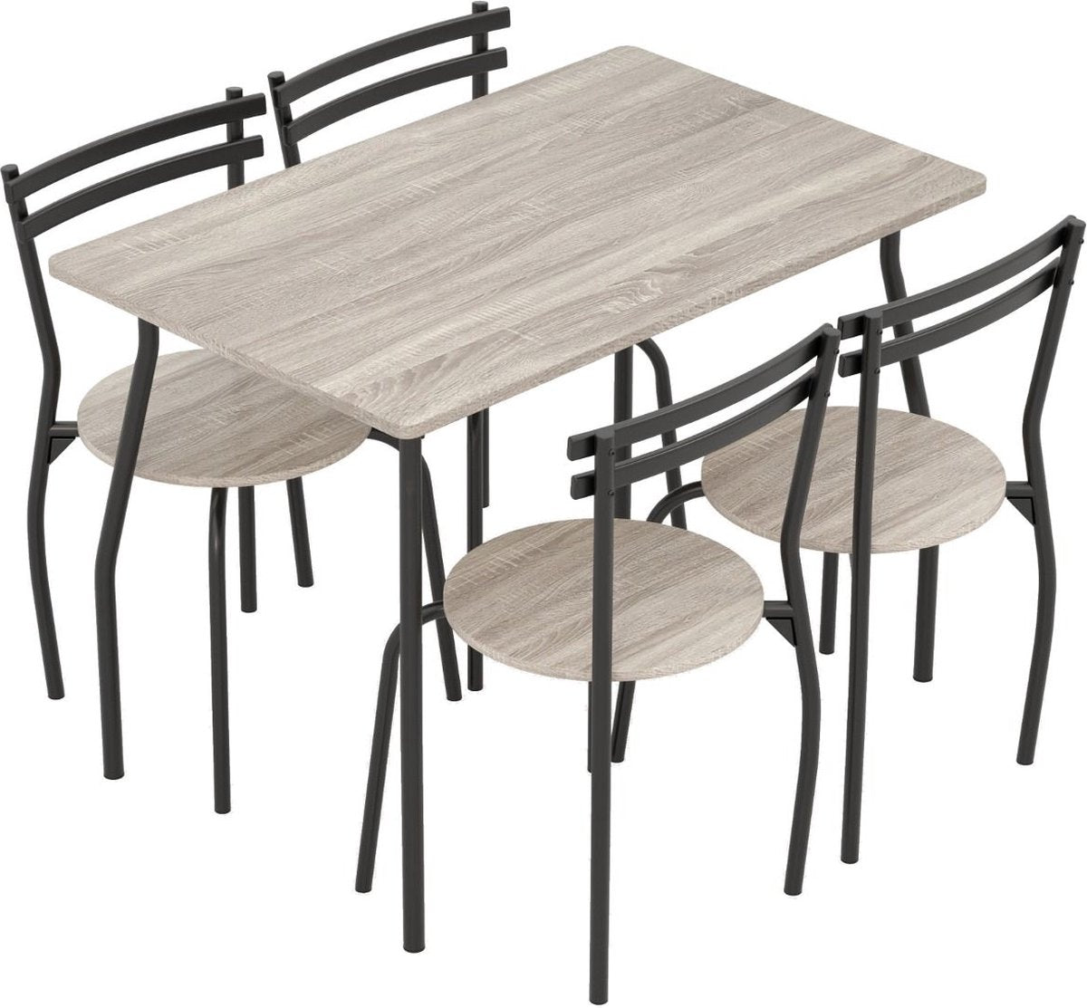 0783501391548 - Coast Esstisch-Set - 5-tlg - 1 Tisch & 4 Stühle - 107 x 68 x 77 cm