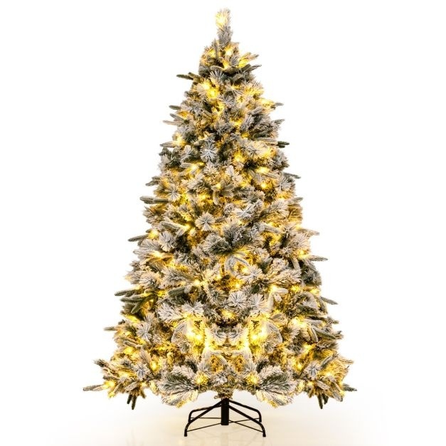 0783501392415 - Weihnachtsbaum mit Schneeflocken - 186 cm - 250 LED Warm White