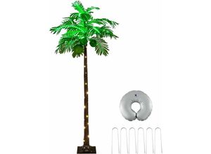 0783501402305 - Palmier Artificiel Eclairé à LED de 180 CM Palmier Tropical de Style Hawaïen avec 309 Lumières LED Arbre de Festival Illuminé avec Sac