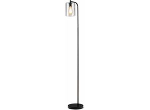 0783501402701 - 168cm Stehlampe modern Stehleuchte mit Fußschalter E27-Glühlampensockel und Glaslampenschirm Leselampe für Wohnzimmer Arbeitszimmer Schlafzimmer