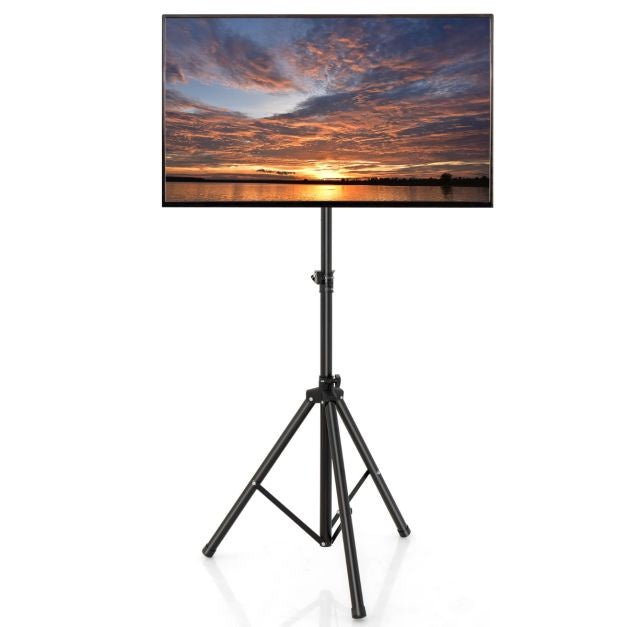 0783501423652 - TV-Ständer Höhenverstellbarer TV-Bodenständer für 21-47 Zoll Plasma Lcd Led TV & Flat bis zu 35 kg Tragbar 450 x 100 mm Schwarz