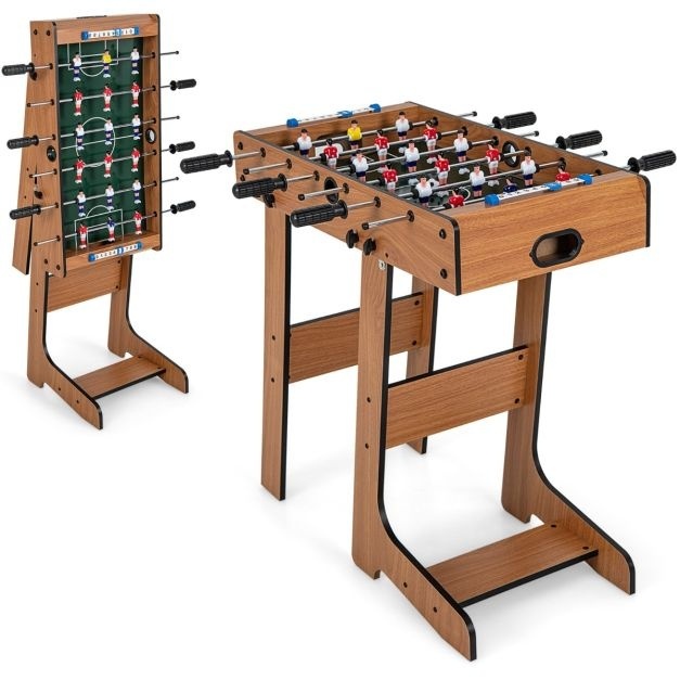 0783501424123 - Collapsible Foosball Table Inkl 18 Fußballtisch und 2 Bälle Spieltisch für Erwachsene und Kinder Foosball für Spielzimmer