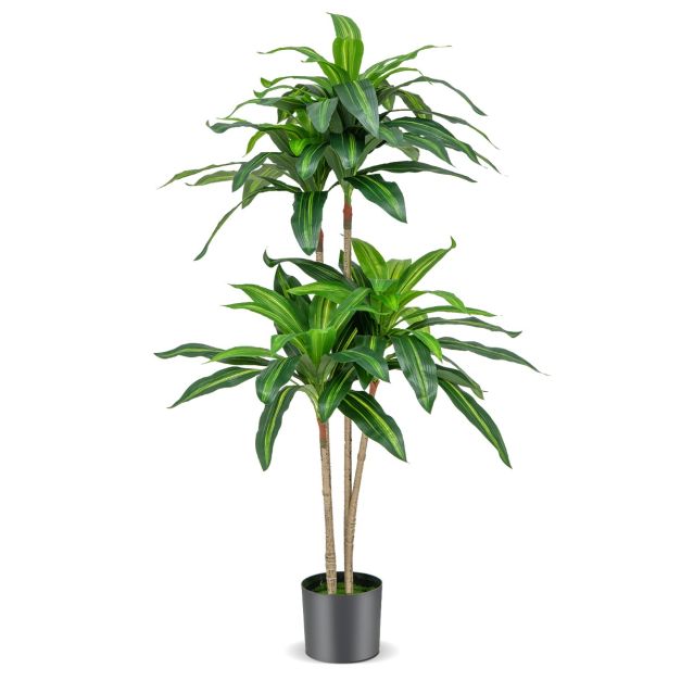 0783501424406 - Costway Künstlicher Baum - Dracaena mit 92 Blättern - 140 x 17 x 145 cm - Grün