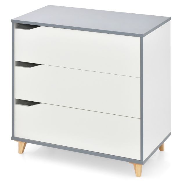 0783501426745 - Küstenschrank - 3 Schubladen - Kippsicherung - MDF - 75 x 42 x 75 cm - Weiß