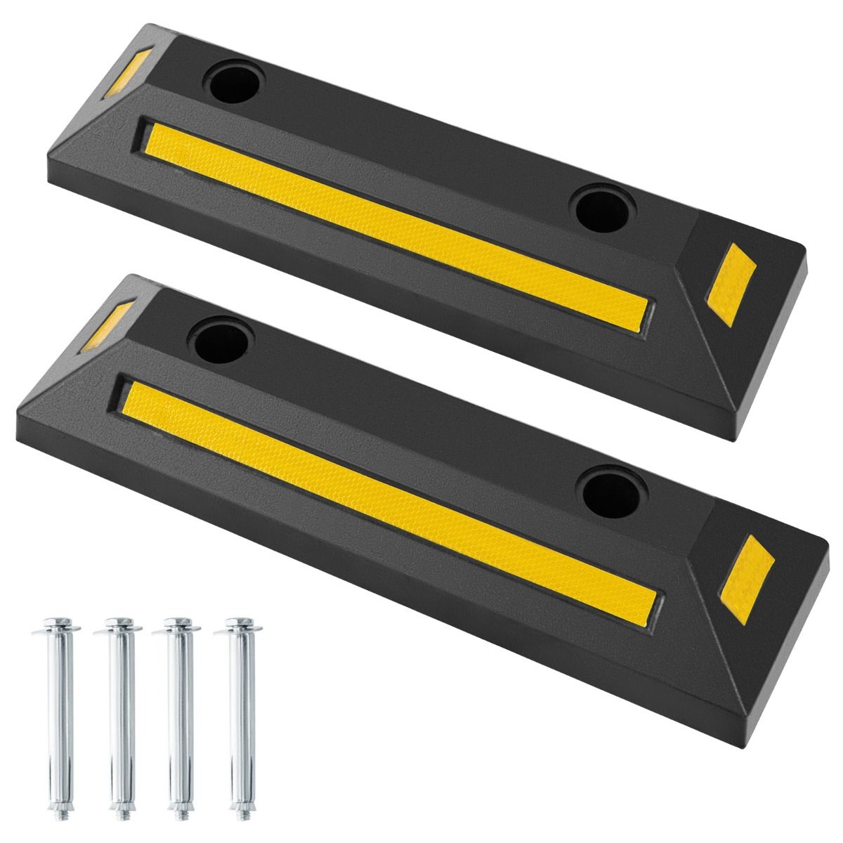 0783501427278 - Coast Parking Stop 2er-Set - Reflektierend - Gummi - 54 x 16 x 9 cm - Schwarz   Gelb