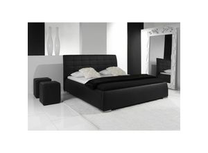 0783512543790 - Fun Moebel - Polsterbett Bett Doppelbett Tagesbett - vermont - 180x200 cm Schwarz