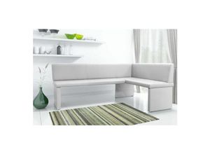 0783512547699 - Eckbank Bank Küchenbank -Cora xl   l - Kunstleder Weiss 196 x 142 cm