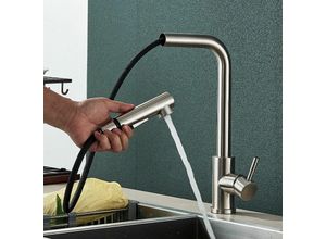 0783798299596 - Hochdruck Wasserhahn Küche Küchenarmatur mit Brause Ausziehbar Spültischarmatur mit Flexibel Duschkopf Einhebel Mischbatterie mit Zwei Sprüharten