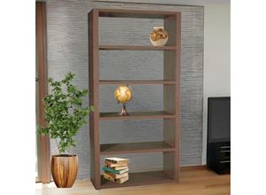 0784196612918 - Toscohome - Bücherregal mit 5 Böden Teak Farbe 90x210H cm - Himalaya