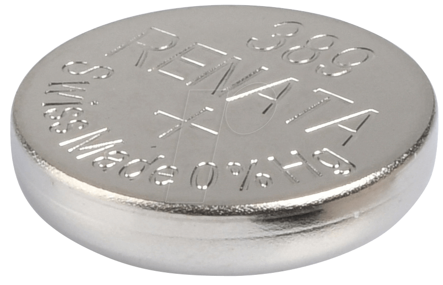 0785618348316 - RENATA 389 - Silberoxid-Knopfzelle 389 80 mAh 116 x 31 mm