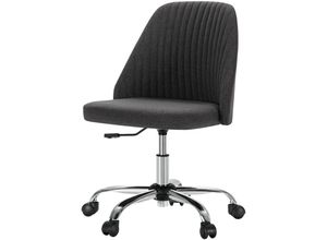 0785856186473 - Bürostuhl Ohne Armlehnen Schreibtischstuhl mit Stoffbezug Sitzkissen Criss Cross Chair mit Breiterem Polster zum Sitzen im Schneidersitz Wippfunktion