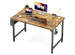 0785856398388 - Schreibtisch 100cm Tisch mit Kopfhörerhaken und Aufbewahrungstasche Holz-Computertisch Stabile und Verstärkte Struktur Desk Bürotisch esk