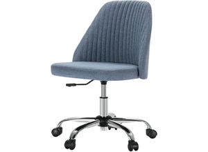 0785856582114 - Bürostuhl Ohne Armlehnen Schreibtischstuhl mit Stoffbezug Sitzkissen Criss Cross Chair mit Breiterem Polster zum Sitzen im Schneidersitz Wippfunktion