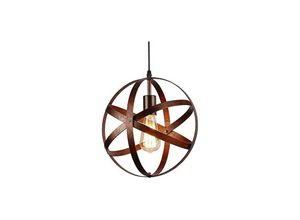 0788341953789 - Goeco - Vintage Industrielle led Pendelleuchte Φ30cm Hängelampe Deckenlampe Industrial Kronleuchter Retro Metall Sphärische Lampe Deckenleuchte für