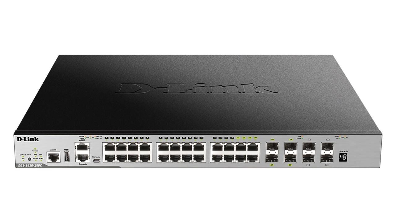 0790069435010 - DGS-3630-28PC 20-Port Gigabit PoE 4-Port Combo Gigabit SFP 4-Port 10GBit s SFP+ Switch