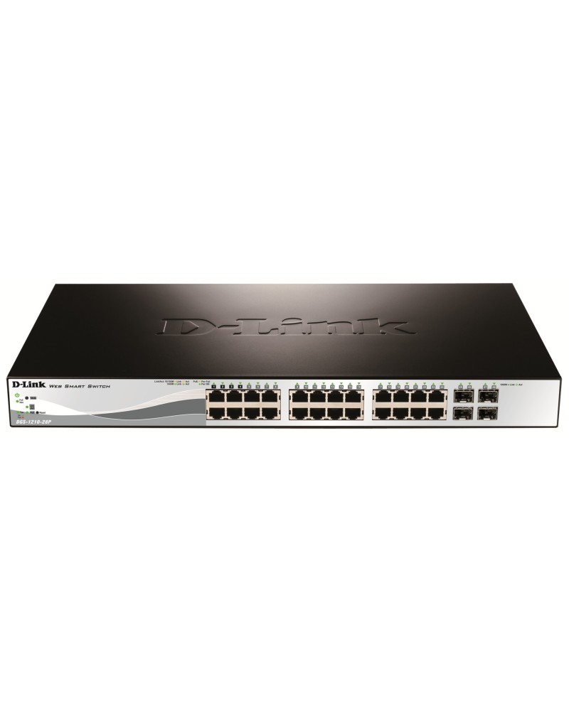 0790069467783 - D-Link Web Smart DGS-1210-28P - Switch - L3 - managed - 24 x 10 100 1000 (PoE) + 4 x Gigabit SFP - Desktop an Rack montierbar