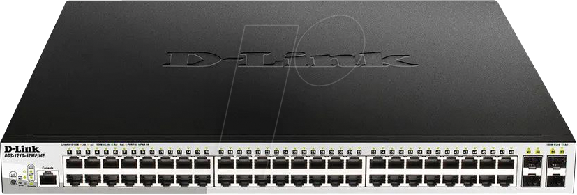 0790069468230 - D-Link DGS 1210-52MP ME - Switch - managed - 48 x 10 100 1000 (PoE) + 4 x Gigabit SFP - an Rack montierbar - PoE (370 W)