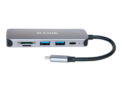 0790069468575 - D-Link DUB-2325 - Hub - mit Kartenlesegerät - 2 x SuperSpeed USB30 + 1 x USB-C - Desktop (DUB-2325 E)