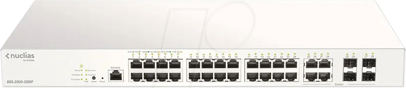 0790069471247 - D-LINK B200028MP - Switch 28-Port Gigabit Ethernet PoE+ RJ45 SFP