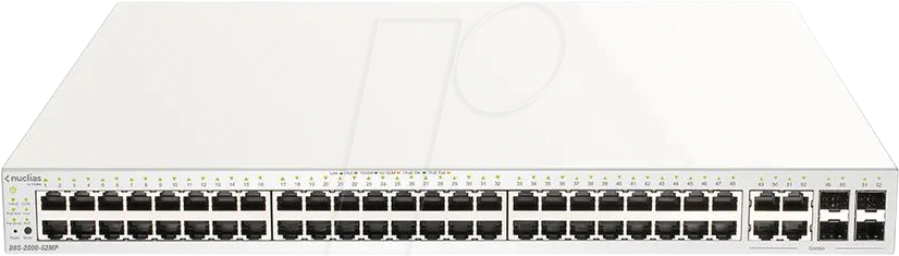 0790069471308 - D-LINK B200052MP - Switch 52-Port Gigabit Ethernet PoE+ RJ45 SFP