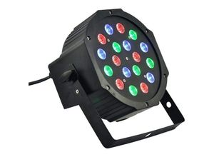 0793579950530 - Planet Shop - Rgb 18W Scheinwerfer 18 Led Verschiedene Farben Disco Sound Sensor Farbiges Licht