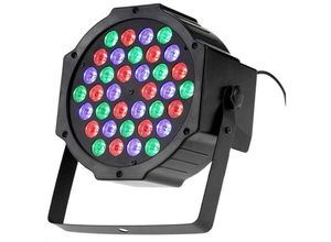 0793579950639 - Planet Shop - Faro Rgb 36W Spotlight 36 led Verschiedene Farben Disco Sound Sensor Farbiges Licht