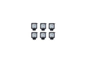 0793579950912 - Planet Shop - 6x Spotlight 27W Square Led Arbeitslicht 9 Led 3W Tiefe Auto Boot