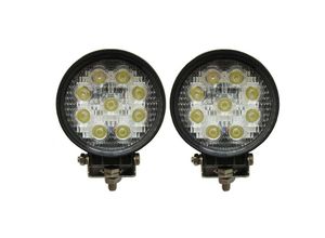 0793579950981 - Planet Shop - 2x Spotlight 27W Runde Led Arbeitslicht 9 Led 3W Tiefe Auto Boot