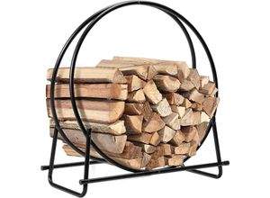 0794094540572 - Kaminholzregal Metall Brennholzregal bis 50kg Feuerholzregal Holzstapelhalter - Costway