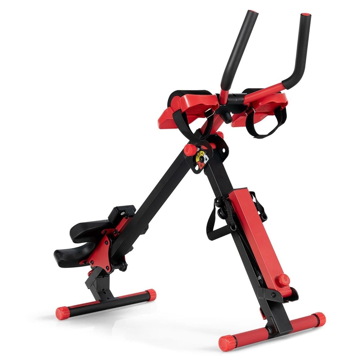 0794094542040 - Costway - 2in1 Bauchtrainer Rudergeraet Rückentrainer Fitness ab Trainer Bauchmuskeltrainer bis 120kg belastbar Heimtrainer mit verstellbarem Sitz
