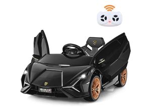 0794094557716 - GOPLUS Kinder Elektroauto Lamborghini Sian FKP 37 Kinderauto mit Fernbedienung Kinderfahrzeug Bluetooth USB & TF-Karte Schacht mit Hupe & Musik