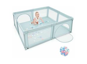 0794094557785 - Baby Laufstall mit 50 Spielbaellen 206x186cm Krabbelgitter für Kleinkinder & Saeulinge stabiler Laufgitterzelt mit atmungsaktivem Netz Reisebett