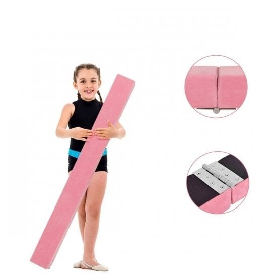 0794094567425 - Schwebebalken für Kinder- faltbar - 210 x 10 x 65 cm- Rosa