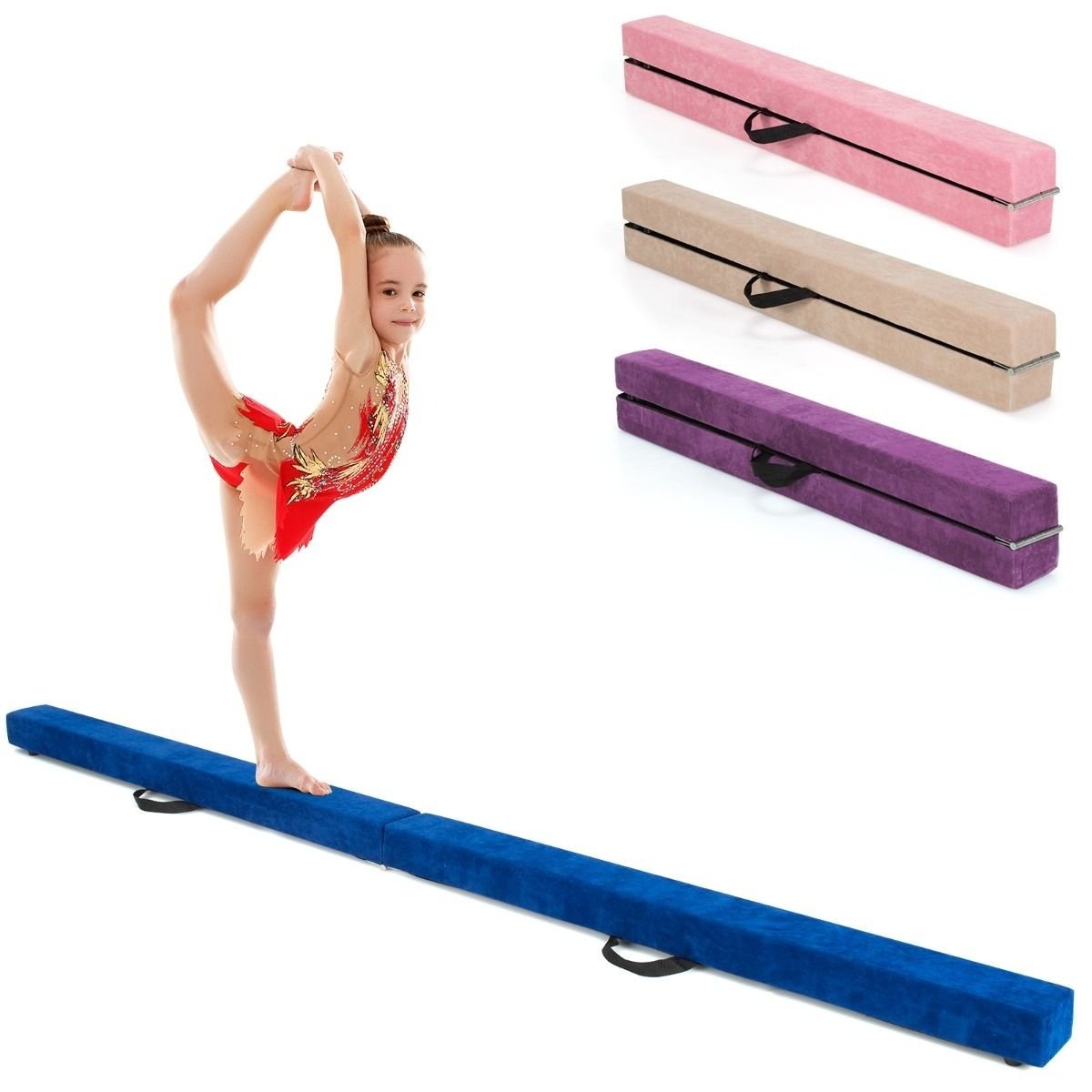 0794094567432 - Gymnastikstange - Max 70 kg - faltbar - 210 x 10 x 8 cm - Blau